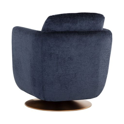 Sunpan Gilley Swivel Lounge Chair - Bergen Navy / Meg Ash