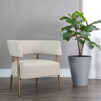 Sunpan Maestro Lounge Chair Danny Navy / Danny Rust / Dove Cream