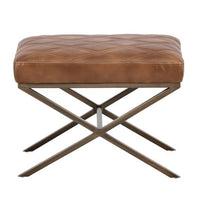 Sunpan Wisconsin Stool - Havana Dark Brown / Bravo Cream / Tobacco Tan
