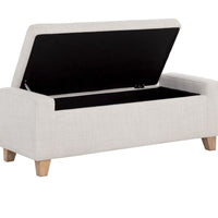 Sunpan Hartley Storage Bench in Distressed Nash Zebra / Natural - Moto Succo