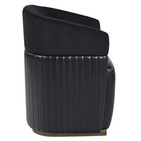 Sunpan Genval Wheeled Lounge Chair - Abbington Black/Cantina Black