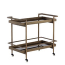 Sunpan Livingston Bar Cart Antique Brass / Black