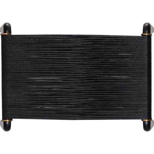 Sunpan Riz Stool - Black / Tan Leather