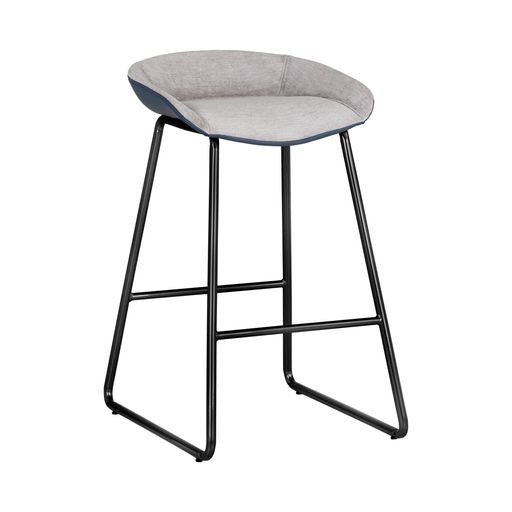 Sunpan Skylar Counter Stool - Polo Club Muslin-Dillion Cream / Polo Club Stone-Dillion Thunder