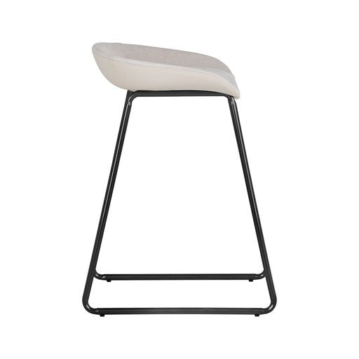 Sunpan Skylar Counter Stool - Polo Club Muslin-Dillion Cream / Polo Club Stone-Dillion Thunder