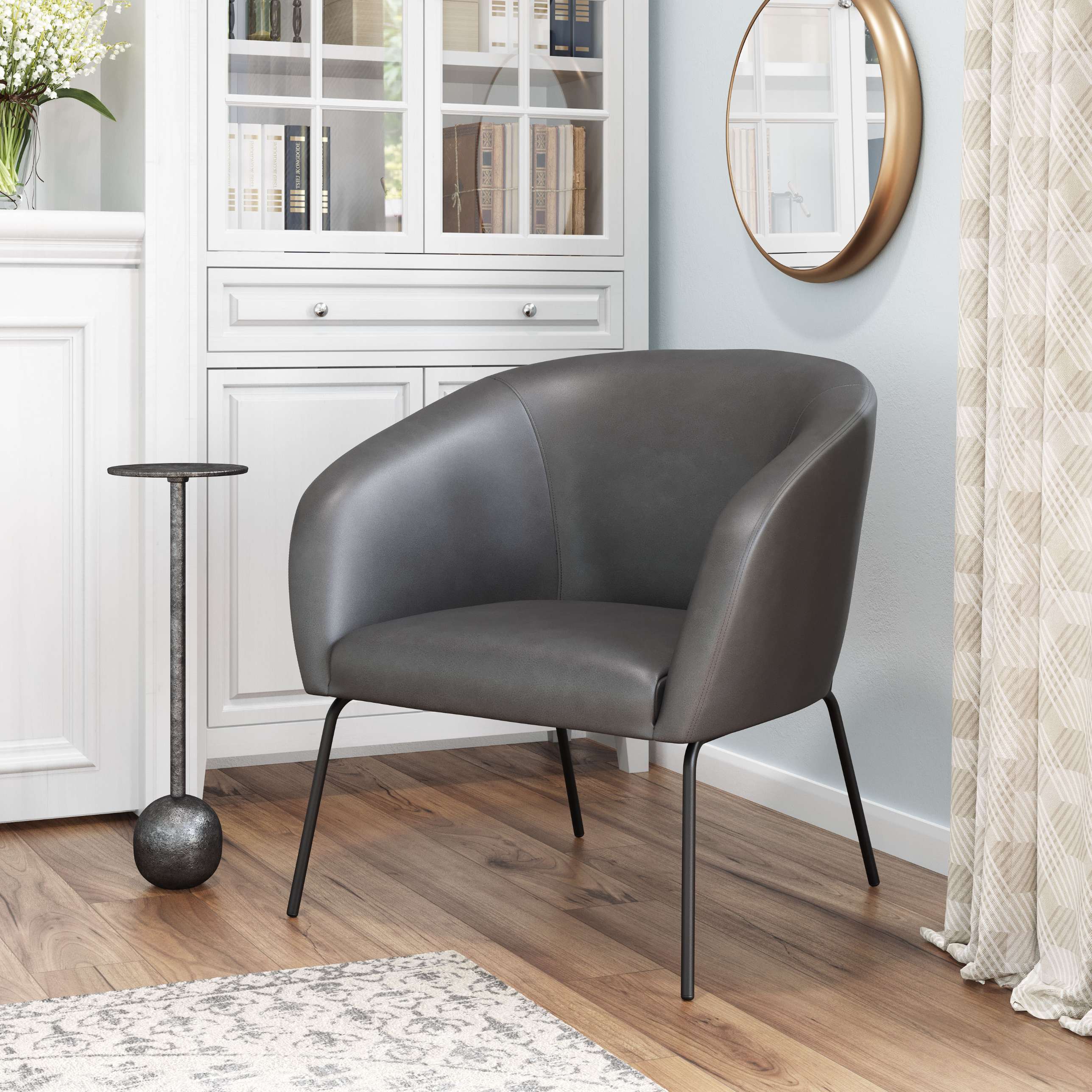 Zuo Modern Quinten Accent Chair Vintage in Brown/Gray