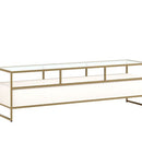 Sunpan Venice Media Console and Cabinet - Oyster Shagreen
