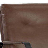 Sunpan Sterling Lounge Chair Missouri Mahogany Leather / Missouri Stone Leather