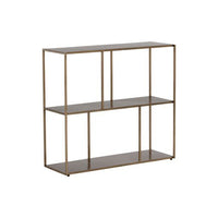 Sunpan Eiffel Low Bookcase Antique Brass in Small / Medium / Large