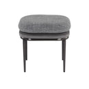 Sunpan Koffi Stool Dark Bronze-Chacha Cream Meg Taupe / Gun Rey-Chacha Grey Antonio Charcoal