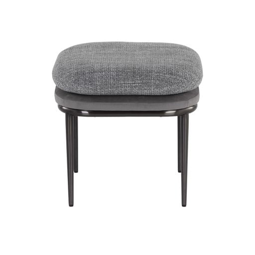 Sunpan Koffi Stool Dark Bronze-Chacha Cream Meg Taupe / Gun Rey-Chacha Grey Antonio Charcoal