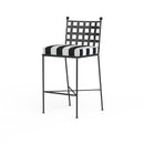 Sunset West Provence Wrought Iron Barstool with Cushion