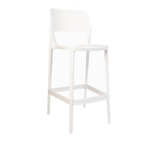 Rainbow Outdoor Bella Set of 2 Stackable Barstool with No Arms-White