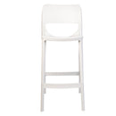 Rainbow Outdoor Bella Set of 2 Stackable Barstool with No Arms-White