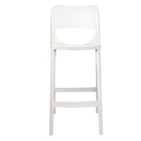 Rainbow Outdoor Bella Set of 2 Stackable Barstool with No Arms-White