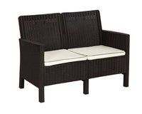 Rainbow Outdoor Nova 4-Piece Settee Set with Loveseat and Cushions-Brown