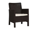 Rainbow Outdoor Nova 4-Piece Settee Set with Loveseat and Cushions-Brown