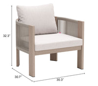 Zuo Modern Rebel Accent Chair in Beige
