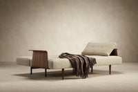 Innovation Living Recast Plus Sofa with Walnut Arms Dark Wood Legs