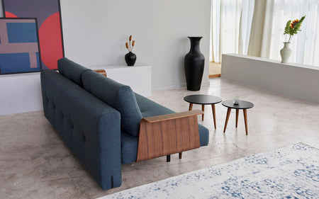 Innovation Living Recast Plus Sofa with Walnut Arms Dark Wood Legs