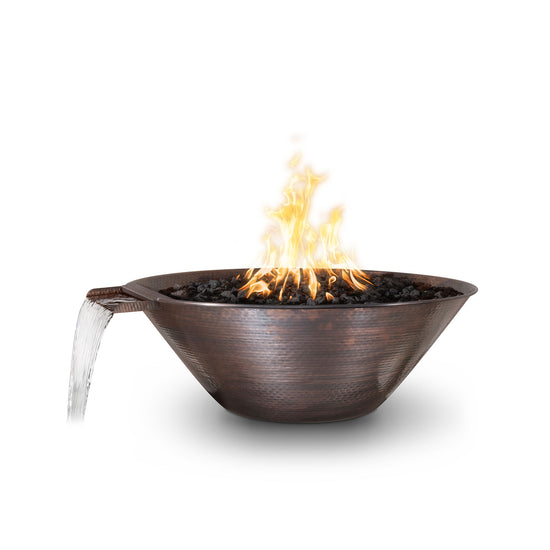 The Outdoor Plus 31" Remi Hammered Copper Fire and Water Bowl