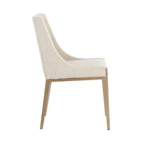 Sunpan Dionne Dining Chair in Monument Oatmeal / Monument Pebble