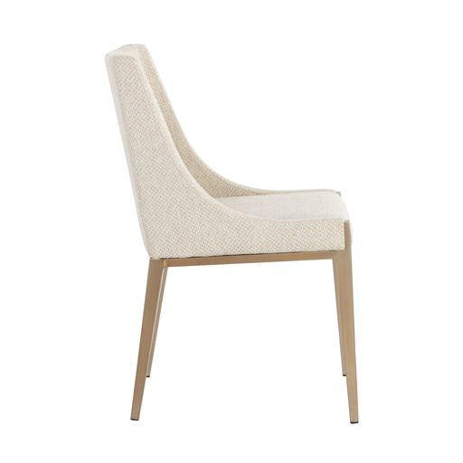 Sunpan Dionne Dining Chair in Monument Oatmeal / Monument Pebble