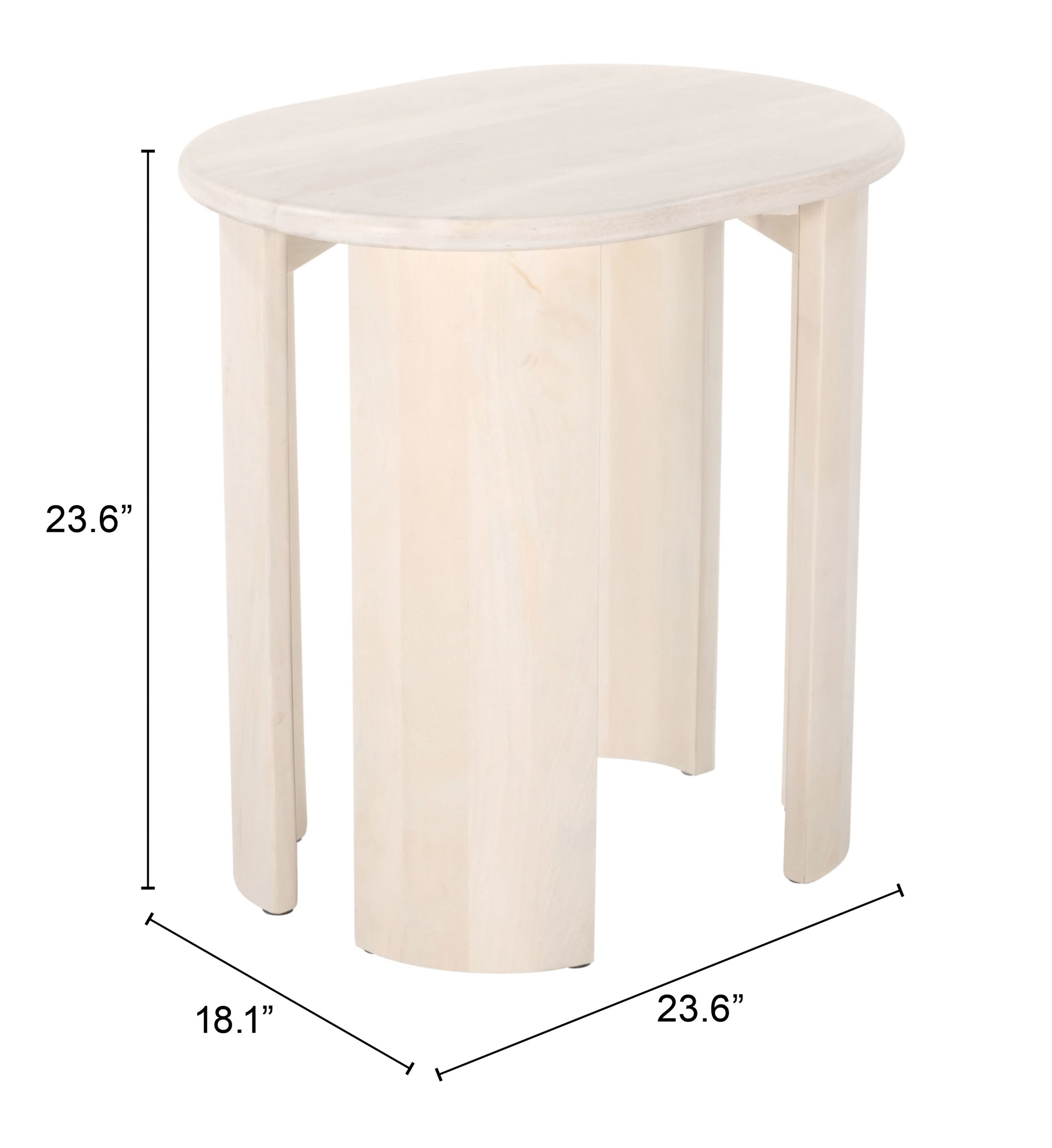 Zuo Modern Risan Side Table Natural