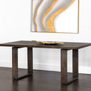 Sunpan Thanus Dining Table 72 '' Brown Oak / Light Oak