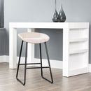 Sunpan Skylar Counter Stool - Polo Club Muslin-Dillion Cream / Polo Club Stone-Dillion Thunder