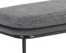 Sunpan Koffi Bench Dark Bronze-Chacha Cream Meg Taupe / Gun Rey-Chacha Grey Antonio Charcoal