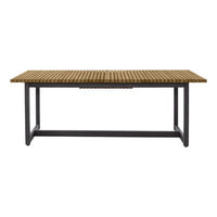 Sunpan Geneve Extension Dining Table Drift Brown / Natural in 80'' to 104''