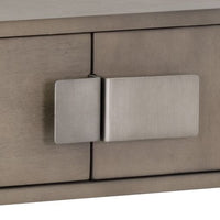 Sunpan Jade Console Table Antique Brass-Dark Mango / Antique Silver-Ash Grey