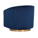 Sunpan Hazel Swivel Lounge Chair in Gold - Belfast Heather Grey / Black Sky / Blush Sky / Burgundy Sky / Deep Green Sky / Navy Blue Sky / Dark-Bronze Gold Sky