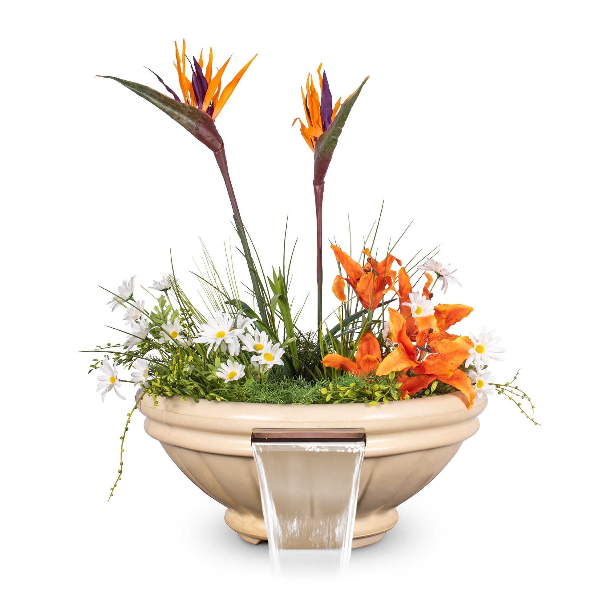 The Outdoor Plus Roma GFRC Concrete Planter & Water Bowl