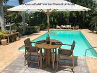 Royal Teak Admiral Bar Drop Leaf Table Round 45"