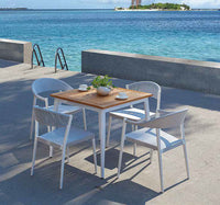 Florida Seating Powder Coated Aluminum Frame Arm Chair with Textilene Seat and Polypropylene Back - RP-01A