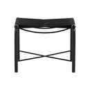 Sunpan Riz Stool - Black / Tan Leather