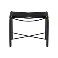 Sunpan Riz Stool - Black / Tan Leather