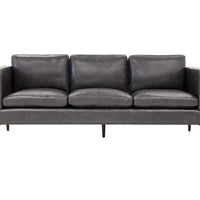 Sunpan Richmond Sofa - Brentwood Charcoal Leather