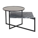 Sunpan Rivas Coffee Table Grey / White Marble