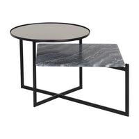 Sunpan Rivas Coffee Table Grey / White Marble