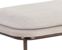 Sunpan Koffi Bench Dark Bronze-Chacha Cream Meg Taupe / Gun Rey-Chacha Grey Antonio Charcoal