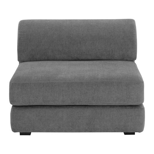 Sunpan Harmony Modular Armless Chair in Danny Dark Grey