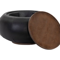 Sunpan Zenzi Storage Coffee Table in Bravo Black