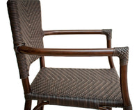 Florida Seating Hand Painted Aluminum Frame Arm Chair with PE Weave And Binding Back And Seat - RT-04