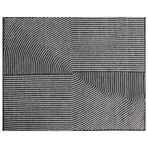 Sunpan Serene Hand-Woven Rug - Black/White 5' X 8' / 8' X 10' / 9' X 12'