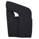 Sunpan Kendrick Wheeled Dining Armchair in Abbington Black / Moto Stucco / Nash Zebra