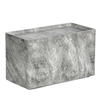 Sunpan Liza Side Table White / Marble-Look Grey