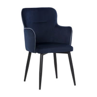 Sunpan Khai Dining Armchair - Abbington Navy - Set of Two